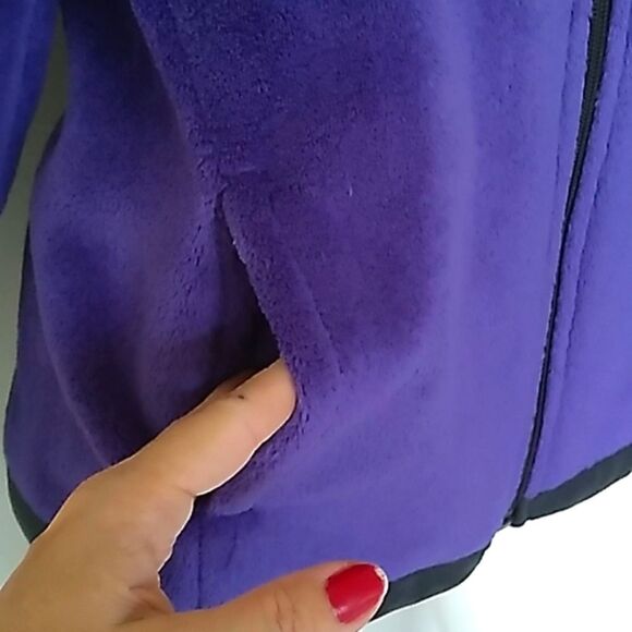Danskin Purple/Black Fleece Zip Up Jacket. Sz S/CH - Picture 5 of 12